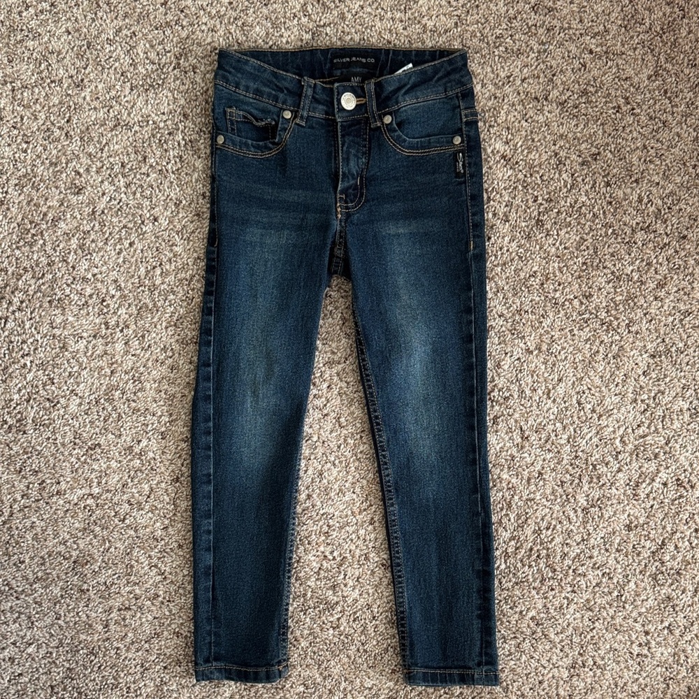 Silver Jeans Dark Blue Kids Skinny Jeans